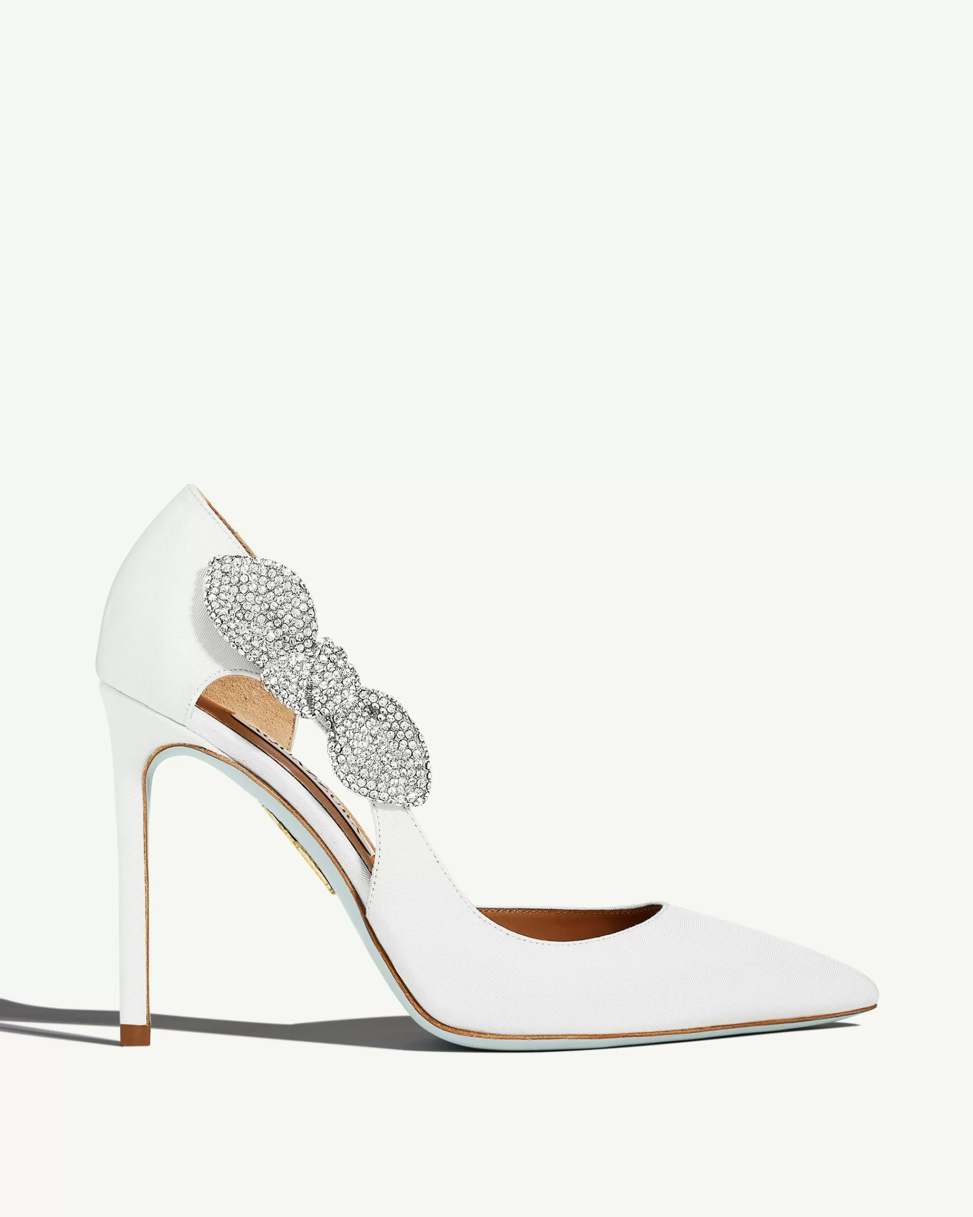 Aquazzura Very Bow Tie Crystal Pump 105 | Pumps | Bridal