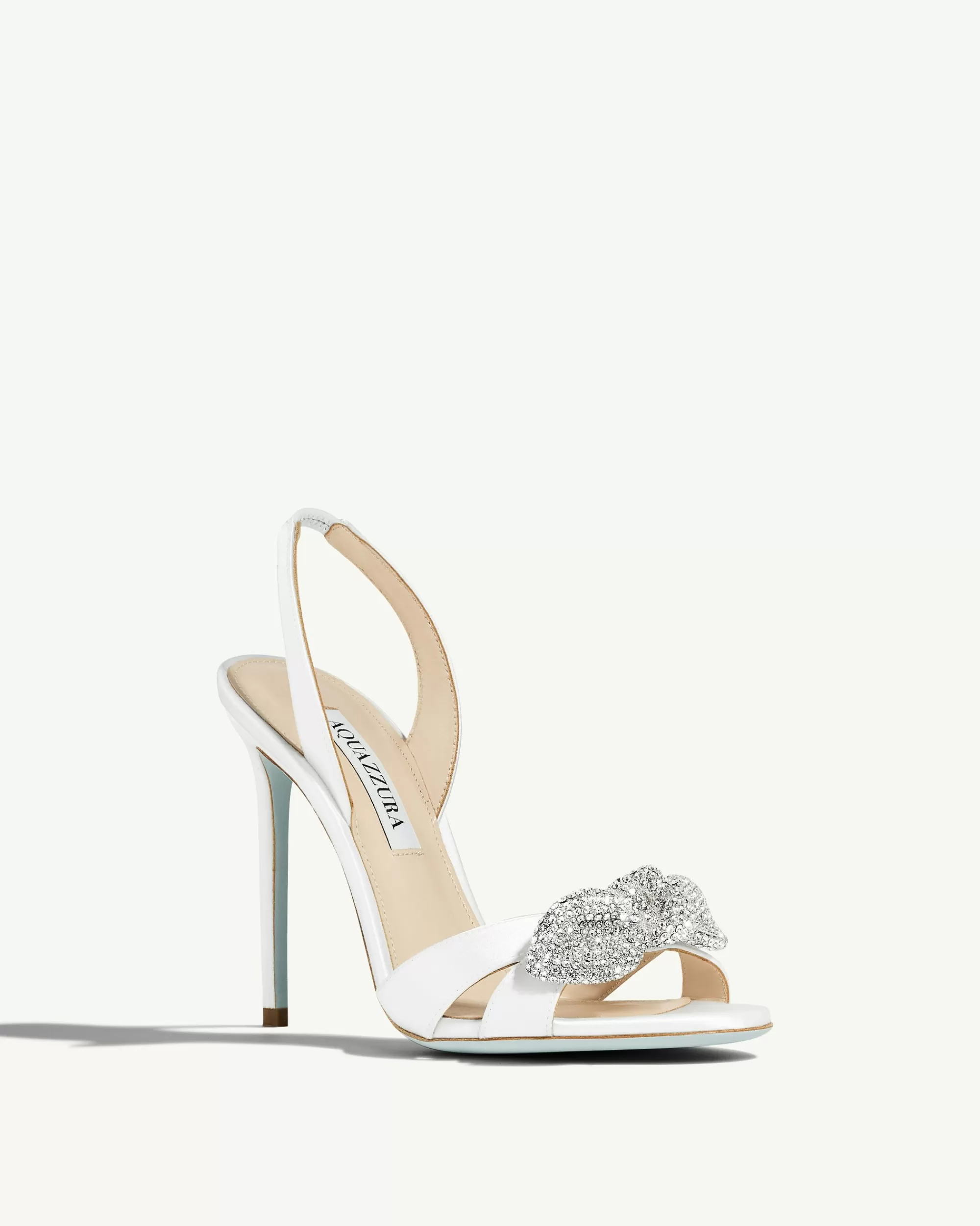 Aquazzura Very Bow Tie Crystal Sandal 105 | Sandals | Bridal