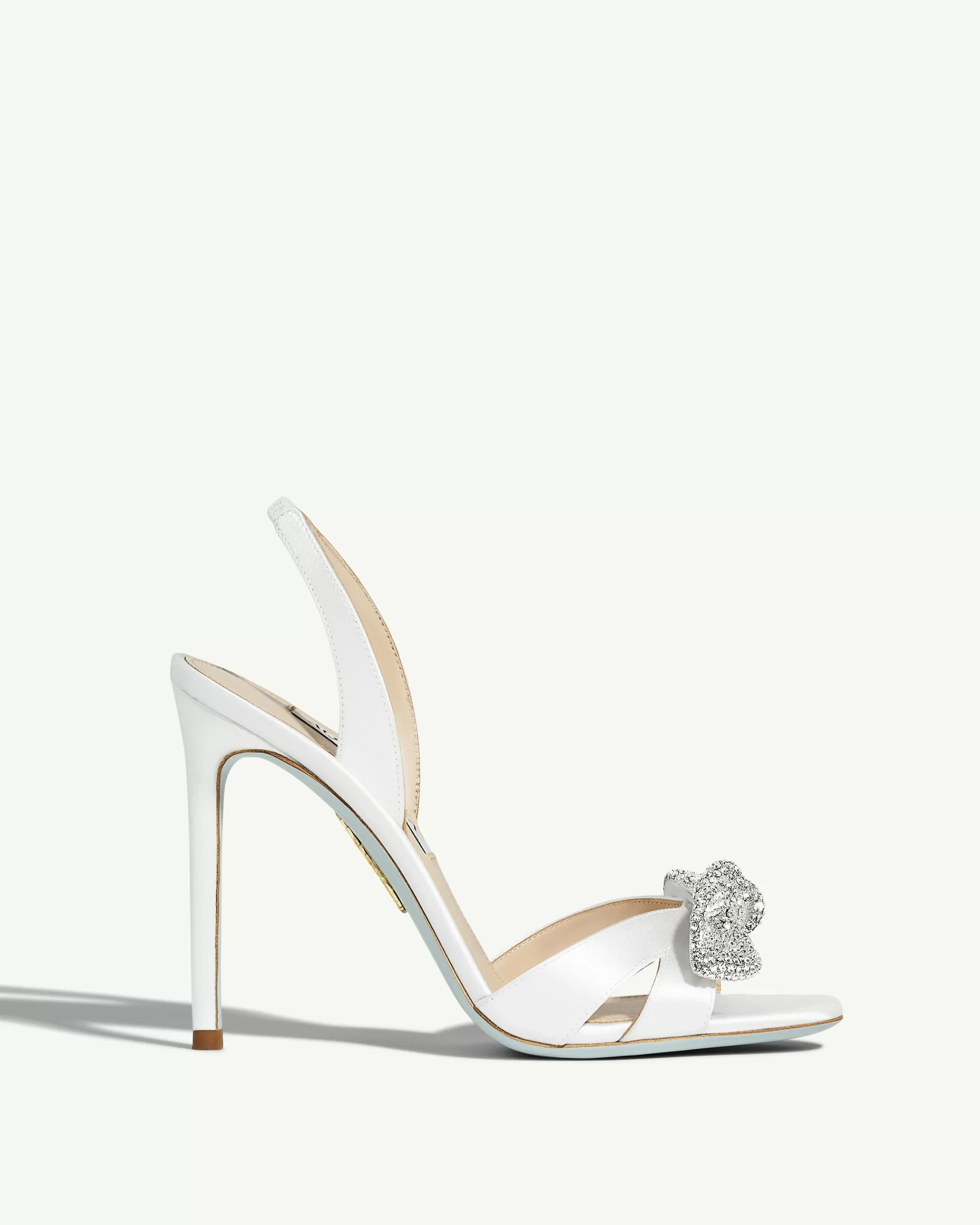 Aquazzura Very Bow Tie Crystal Sandal 105 | Sandals | Bridal